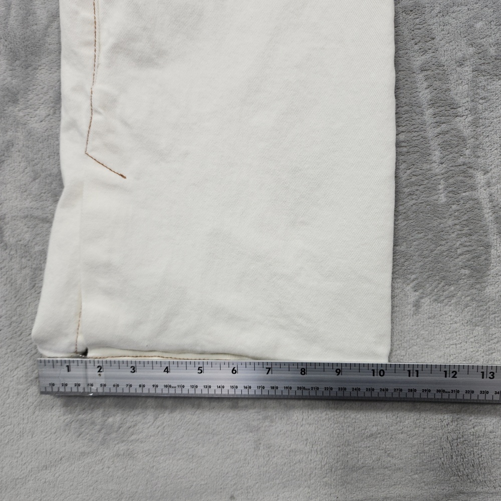 Time And Tru Jeans Womens 20 White Mid Rise Bootcut Slit Hem Stretch Casual - Picture 12 of 13